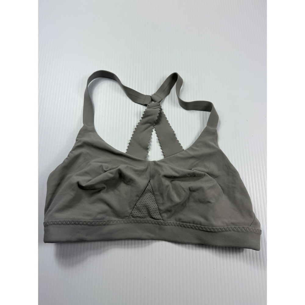 Athleta Sports Bra Medium Impact Racerback Breathable Gray Size Small